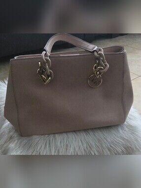 Michael Kors Pink Leather Satchel with Gold Hardware REPOSHED